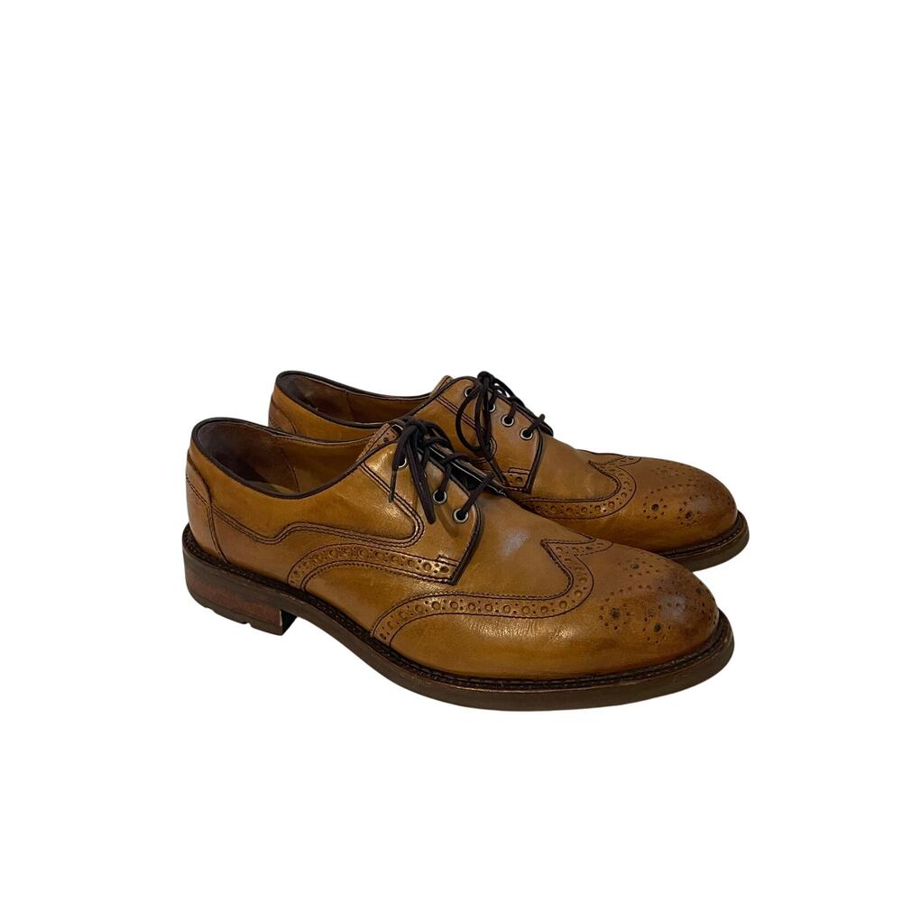 Johnston & Murphy Men’s Tan Brown Wingtip Dress Shoes Size 8.5M